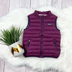 Patagonia Kids Down Vest Size 3T Purple